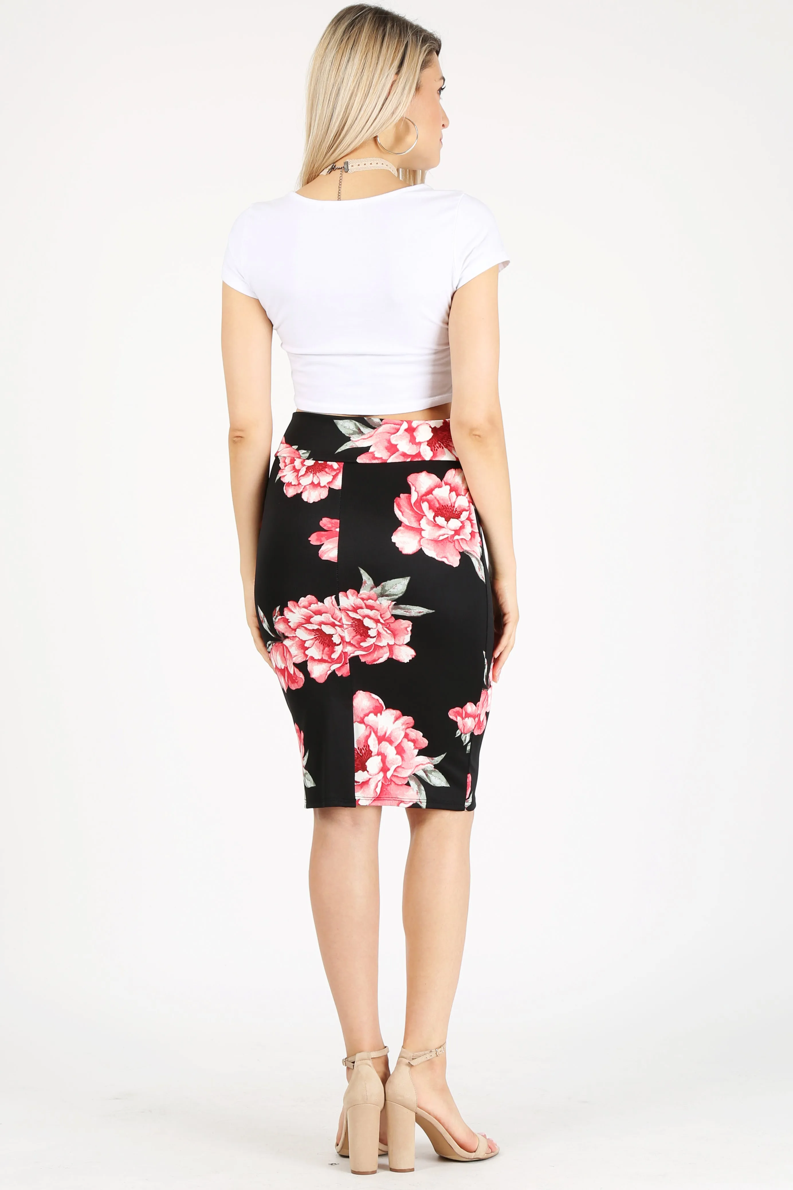 Slay All Day Plus Size Scuba Skirt