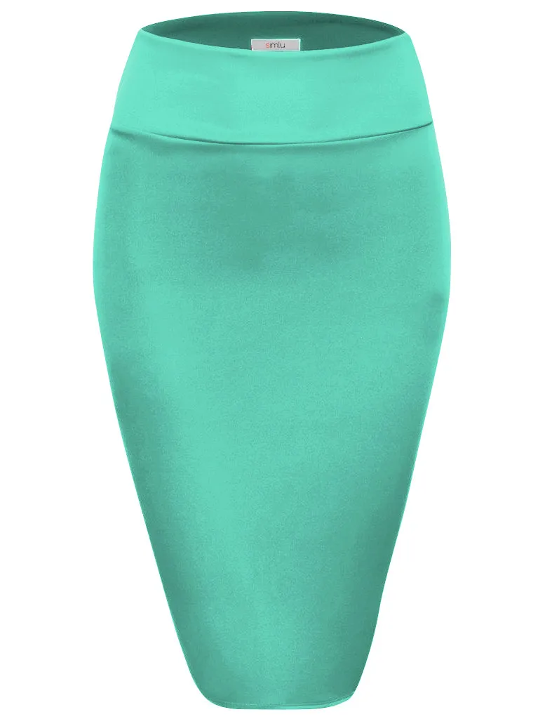 Slay All Day Plus Size Scuba Skirt