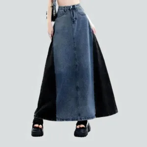 Y2k floor-length women's jean skirt